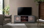 Giner y Colomer Mueble TV Mango y Metal Gris/Marrón 150 cm